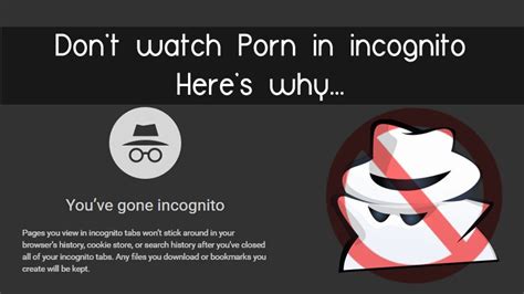 Incognito porn - Set up a porn watching VM (with tissues included), connected to the Tor VM via the dedicated network. After the VM #2 is fully set up, power it down and take a snapshot. ... If not (got that urge), I recommend Chrome Incognito Mode in the browser. Use Chrome. And a consistent pr0n site that hasn't caused problems for you in the past. Do your ...